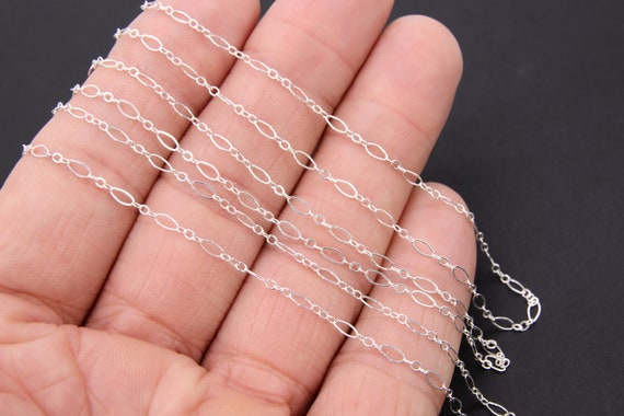 Catena In Argento Sterling Sfusa: Cavo, Satellite, Rolo, Paillettes, Barbazzale - 1-3 Mm - Italia - Foto 9