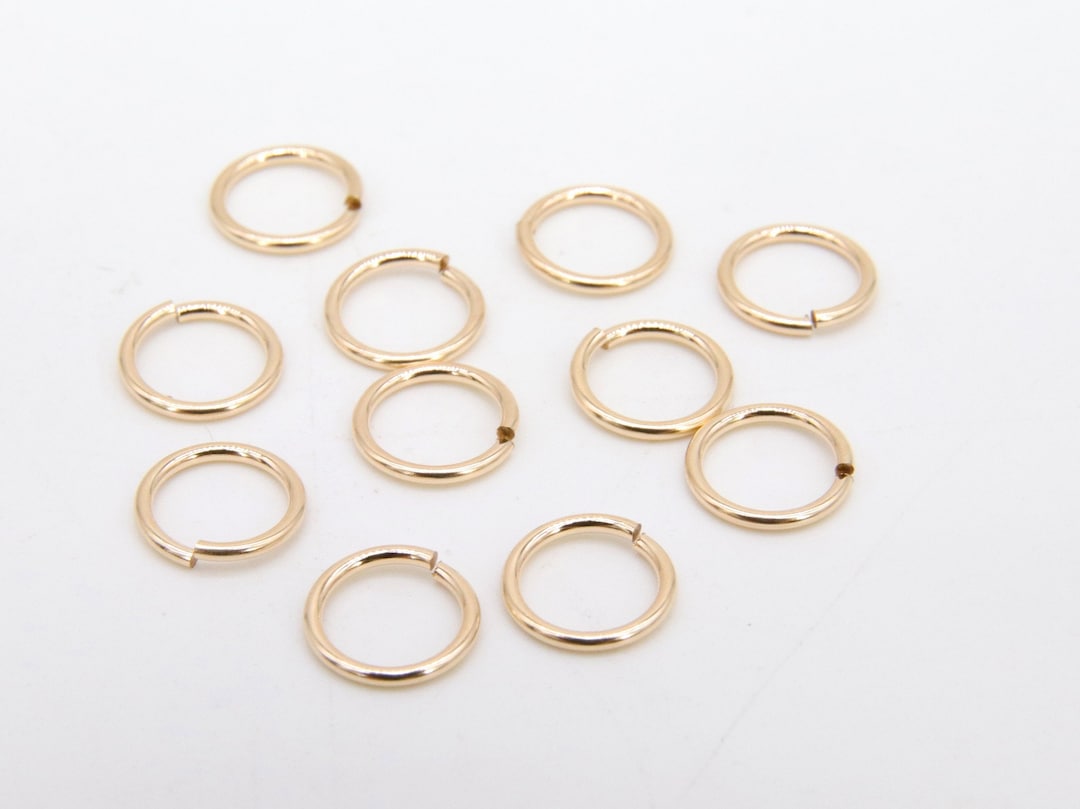 14 K Gold Filled Jump Rings, 7 Mm 8 Mm 9 Mm, or 10 Mm Open Snap Close ...