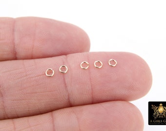 14 K Gold Filled Jump Rings, 2.3, 2.5 or 3.0 mm Open Snap Close Rings #3315, 24 Gauge Open Rings, 14 20 Jewelry Findings