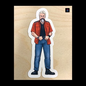 Autocollant de personnage Agent Vee - Coupe bise mat/brillant résistant aux intempéries - 3 tailles