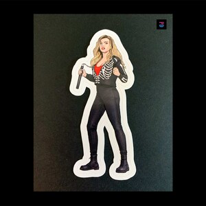 Angry Teen With Nunchaku Character Sticker - Weatherproof Matte / Glossy Kiss Cut - 3 Tailles