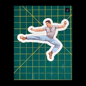 Sticker personnages Underground Fighter versions 1, 2 et 3 - Mat résistant aux intempéries / Coupe brillante - 3 tailles