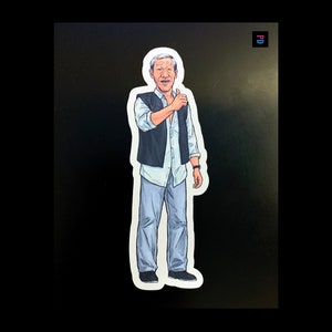 Autocollant de personnage grand-père gardien - coupe bise mat/brillant résistant aux intempéries - 3 tailles
