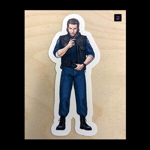 ポータル オフィサー キャラクター ステッカー - 耐候性マット / 光沢 キスカット - 3 サイズ