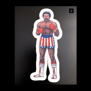 Pegatina de personaje de Former Champ, versiones 1 y 2 - Resistente a la intemperie, mate/brillante, corte semi-cortado - 3 tamaños