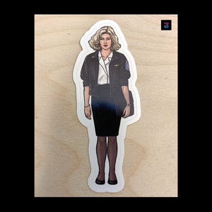 Autocollant de personnage d'instructeur sexy - Coupe bise mat/brillant résistant aux intempéries - 3 tailles