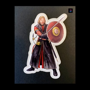 Sticker guerrier épéiste - Résistant aux intempéries, mat/brillant brillant - 3 tailles