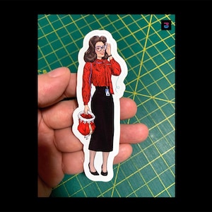 Adhesivo de personaje Smart Drunk Girl - Resistente a la intemperie mate/brillante Kiss Cut - 3 tamaños