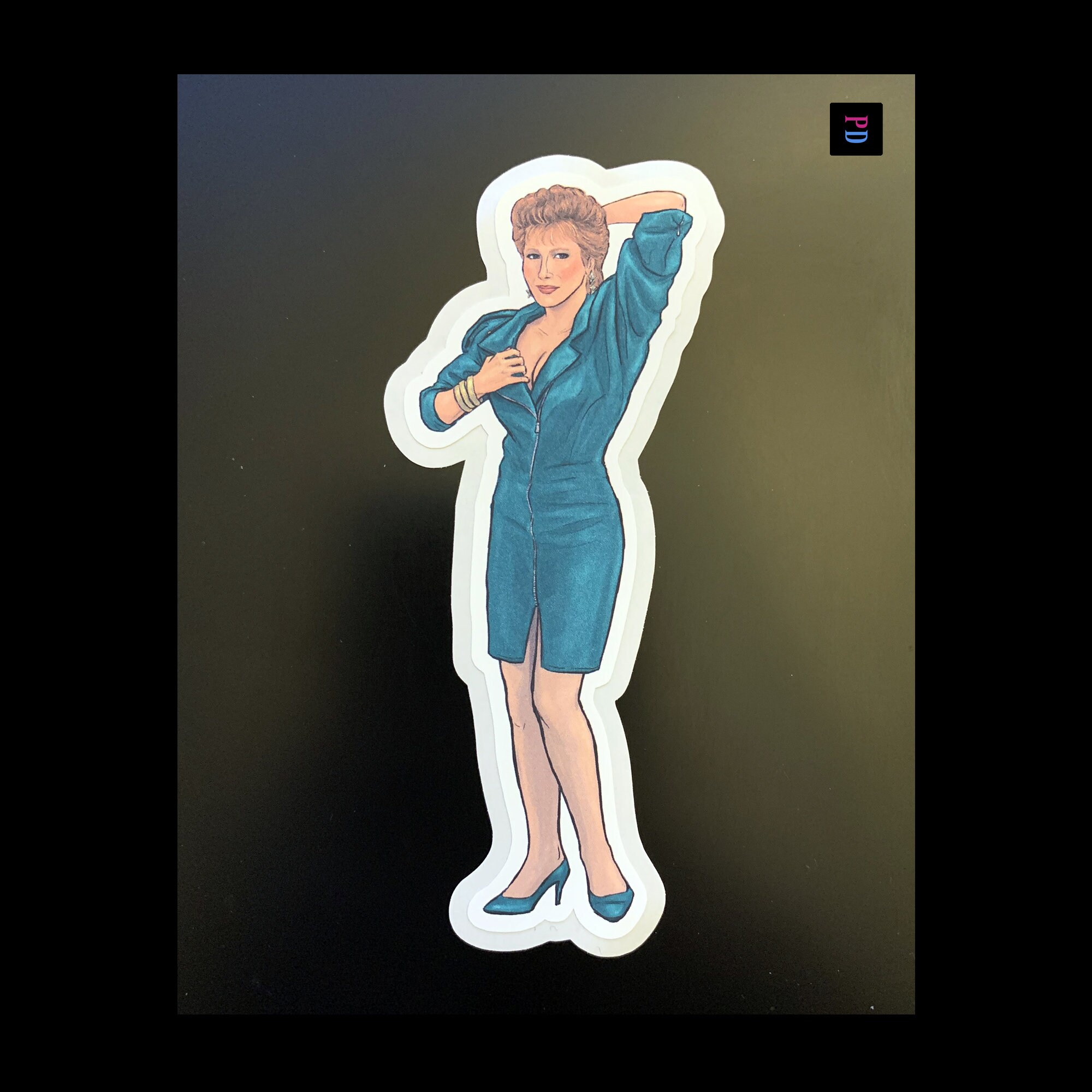 Hottie #2 Character Sticker - Weatherproof Matte / Glossy Kiss Cut - 3 ...