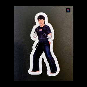 TKD Fighter Character Sticker - Resistente a la intemperie mate / brillante Kiss Cut - 3 tamaños