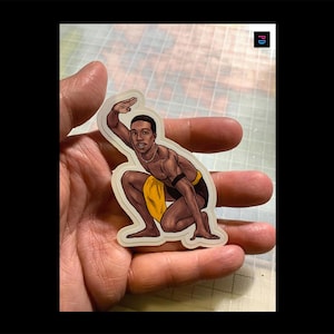 Autocollant de personnage de combattant de style singe Kung Fu - Coupe bise mat/brillant résistant aux intempéries - 3 tailles