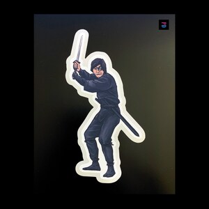 Adhesivo especial de personaje ninja - Resistente a la intemperie mate / brillante Kiss Cut - 3 tamaños