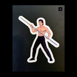 Iron Staff TKD Fighter Character Sticker - Résistant aux intempéries Mat / Brillant Kiss Cut - 3 Tailles