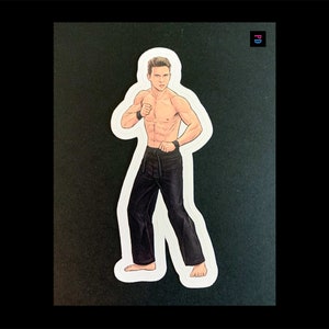 Troubled Teen Fighter Character Sticker - Resistente alle intemperie Matte / Glossy Kiss Cut - 3 dimensioni