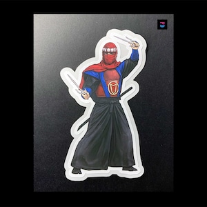 Killer Ninja avec autocollant de personnage Sais - Coupe bise mat/brillant résistant aux intempéries - 3 tailles