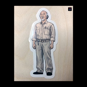Adhesivo de personaje Maintenance Man versión n.º 1, resistente a la intemperie, mate/brillante, troquelado, 3 tamaños