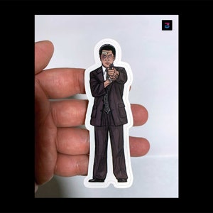 Adesivo personaggio Pistol Man - Resistente alle intemperie opaco / lucido Kiss Cut - 3 dimensioni