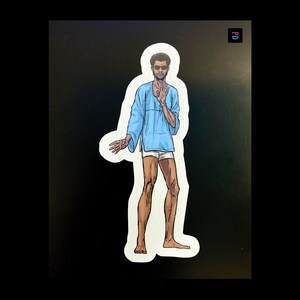 Sticker personnage Towering Killer - Résistant aux intempéries, mat/brillant coupe baiser - 3 tailles