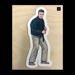 Autocollant de personnage Blood Bro - Coupe bise mat/brillant résistant aux intempéries - 3 tailles