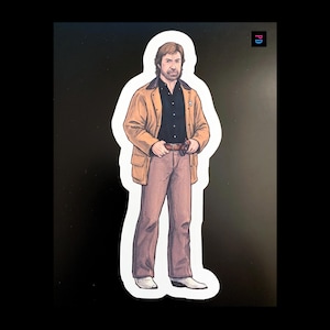 Autocollant de personnage Lawman - Coupe bise mat/brillant résistant aux intempéries - 3 tailles