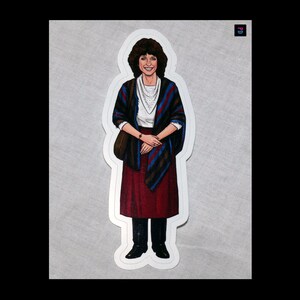 Autocollant de personnage de maman du New Jersey - Coupe bise mat/brillant résistant aux intempéries - 3 tailles
