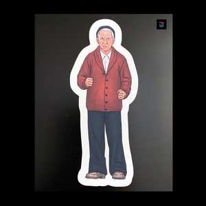 Pegatina de personaje de entrenador resistente - Corte de beso mate / brillante resistente a la intemperie - 3 tamaños