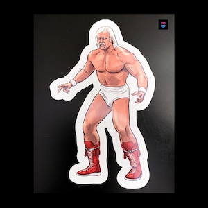 Adhesivo Golden Wrestler Character - Resistente a la intemperie mate/brillante Kiss Cut - 3 tamaños