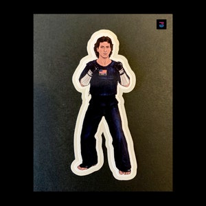 Sticker personnage combattant italien - Résistant aux intempéries, mat/brillant coupe baiser - 3 tailles