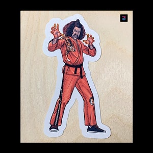 Adhesivo de personaje de Tiger Fighter, resistente a la intemperie, mate o brillante, troquelado, 3 tamaños