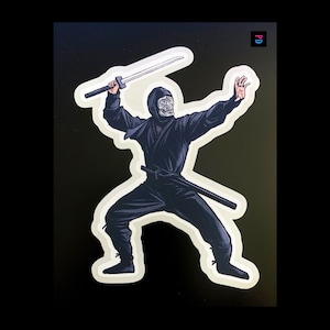 Autocollant de personnage de masque maléfique - Coupe bise mat/brillant résistant aux intempéries - 3 tailles