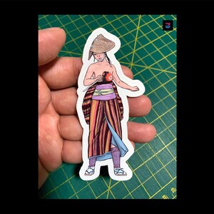 Autocollant de personnage d'assassin séduisant - Coupe bise mat/brillant résistant aux intempéries - 3 tailles