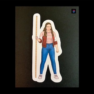 Valley Teen With Long Staff Character Sticker - Taglio baciato opaco / lucido resistente alle intemperie - 3 misure