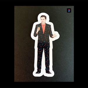 Autocollant de personnage Cool Nerd - Coupe bise mat/brillant résistant aux intempéries - 3 tailles