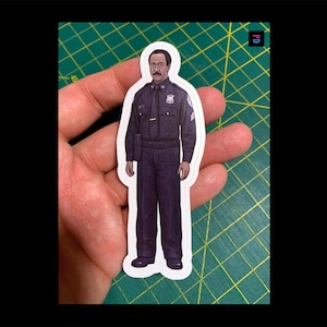 Autocollant de personnage de capitaine de bureau - Coupe bise mat/brillant résistant aux intempéries - 3 tailles