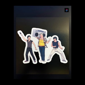Stickers personnages Cool Cats trio - Résistant aux intempéries, mat/brillant coupe baiser - 3 tailles