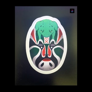 No. 5 Chinese Mask Prop Sticker - Résistant aux intempéries Matte / Glossy Kiss Cut - 2 Tailles