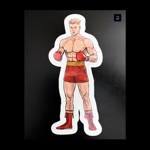 Sticker boxer suprême - Résistant aux intempéries, mat/brillant coupe baiser - 3 tailles