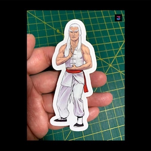 Adesivo personaggio Master of Tai Chi - Taglio baciato opaco / lucido resistente alle intemperie - 3 dimensioni