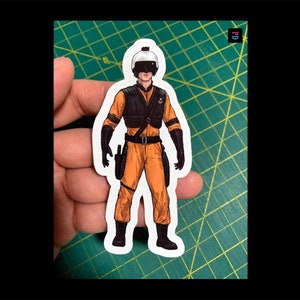 Future Gunslinger Character Sticker - Weerbestendig Mat / Glanzend Kiss Cut - 3 Maten