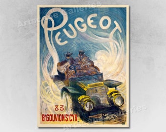 Motorcycle Comiot 1899 Vintage Style French Motorcycle Poster 24x36