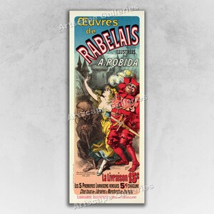 1898 Oeuvres de Rabelais - Jules Cheret - French Art Nouveau Art Print Poster