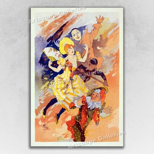 1900 La Pantomime - Jules Cheret - French Art Nouveau Art Print Poster