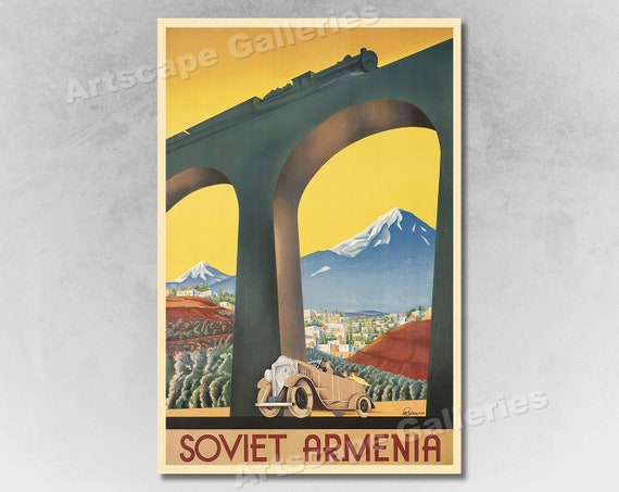 VINTAGE SOVIET ARMENIA RUSSIAN TRAVEL A3 POSTER PRINT