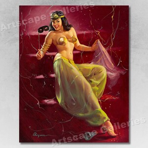 Elvgren PinUp Girl &quot;Did You Recognize Me by My Voice?&quot; Masquerade Poster