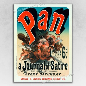 1897 Pan - a Journal of Satire - French Art Nouveau Art Print Poster