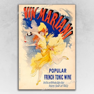 1897 Vin Mariani - French Tonic Wine - French Art Nouveau Art Print Poster