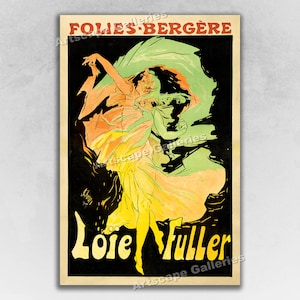 1897 Loie Fuller - Folies Bergere - French Art Nouveau Art Print Poster
