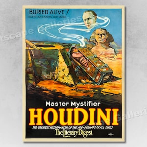 Houdini Master Mystifier 1926 Magic Escape Poster