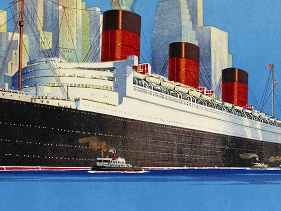 1900 Hamburg-America Line Vintage Style Ocean Line Travel Poster 18x24