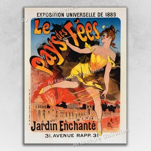1899 Jules Cheret “Le Pays des Fees” - The Land of Fairies - French Art Nouveau Art Print Poster